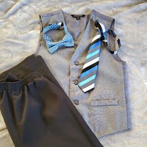 George Boys' Dress Vest Outfit - Size 10 - Includes Pants, Vest, Tie & Bowtie